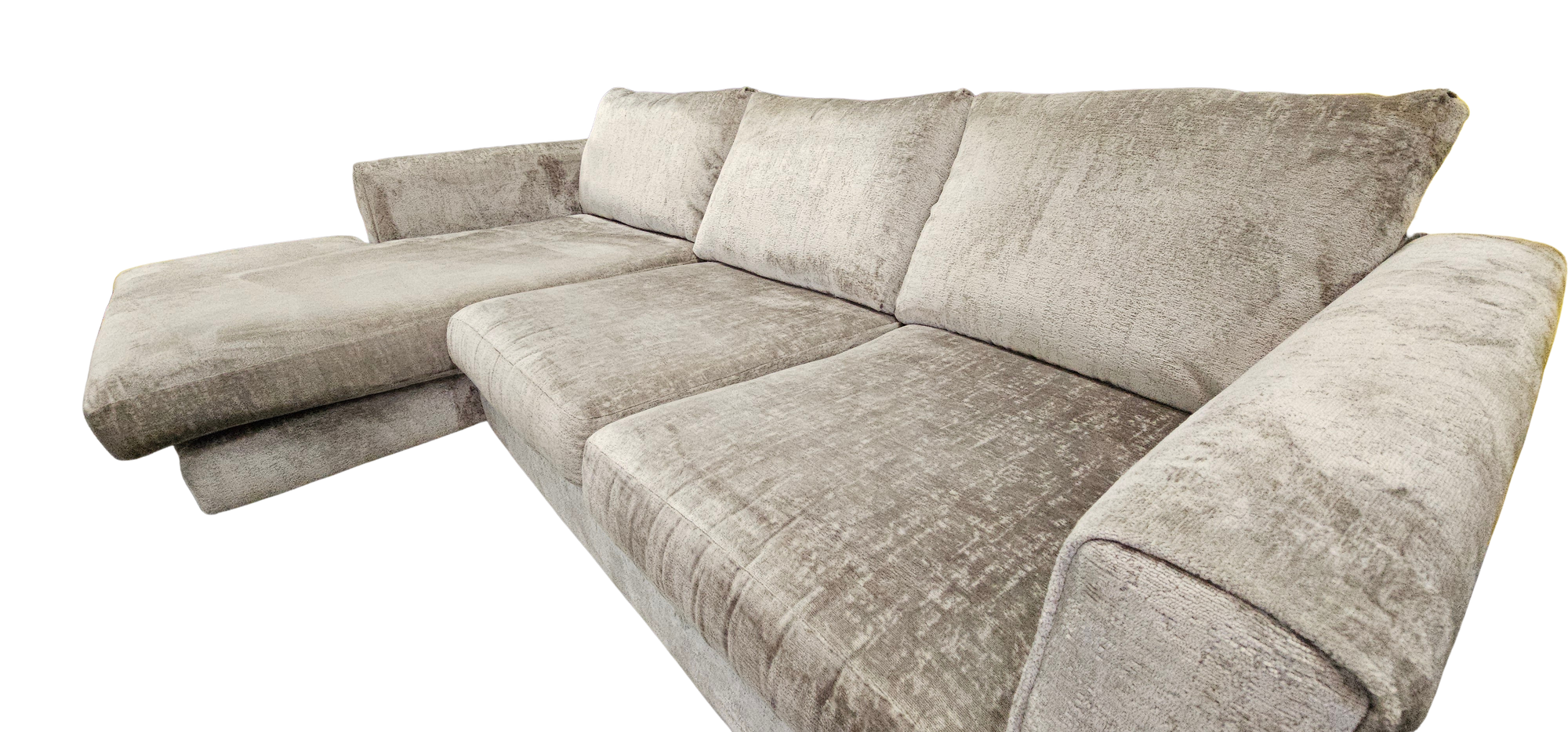 Sofology Majestica Corner Sofa – Silver/Grey Chenille