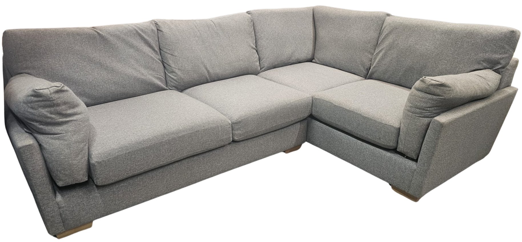 Mid Grey Tweedy Blend Next Delamere Corner Sofa
