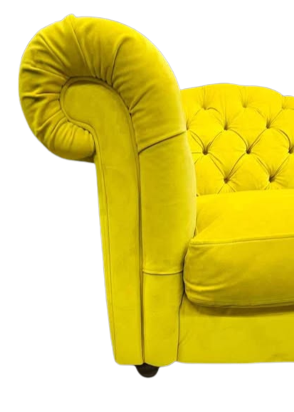 DFS Windsor 3 Seater Sofa - Yellow Deluxe Velvet