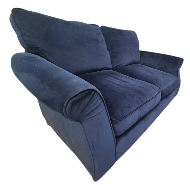 Next Navy Blue Velvet Ashford Small Sofa