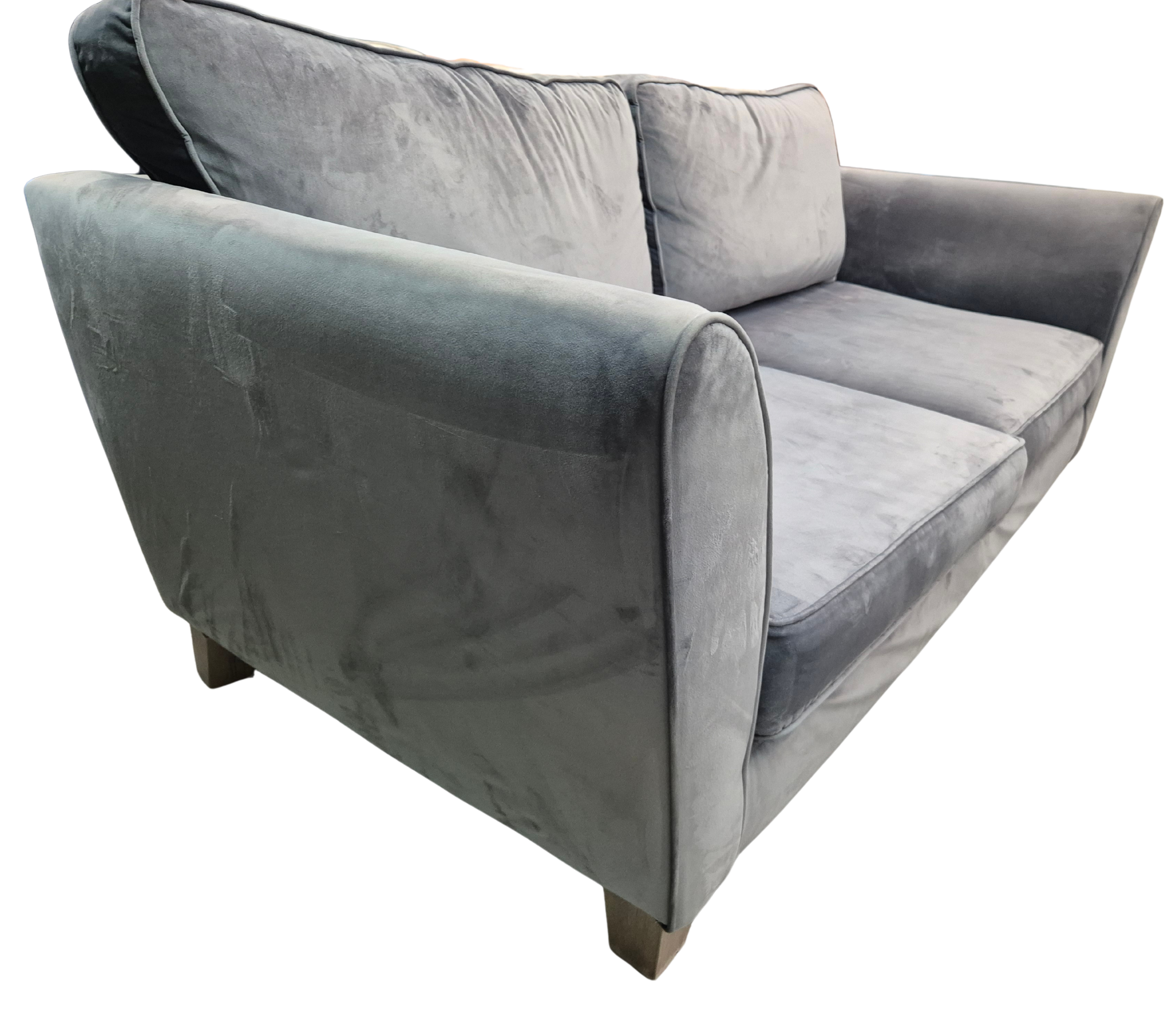 Sofology Canterbury Grey Velvet 3 Seater