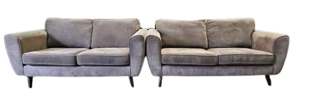 DFS Grey Chico 2 & 3 Seater Sofas