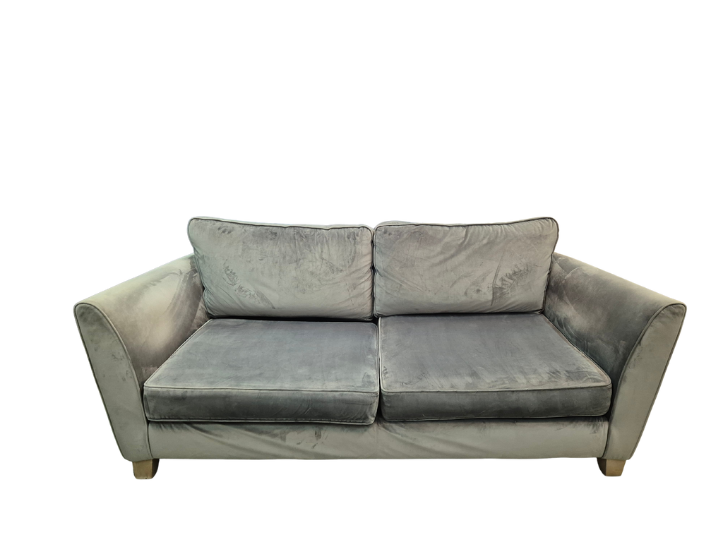 Sofology Canterbury Grey Velvet 3 Seater