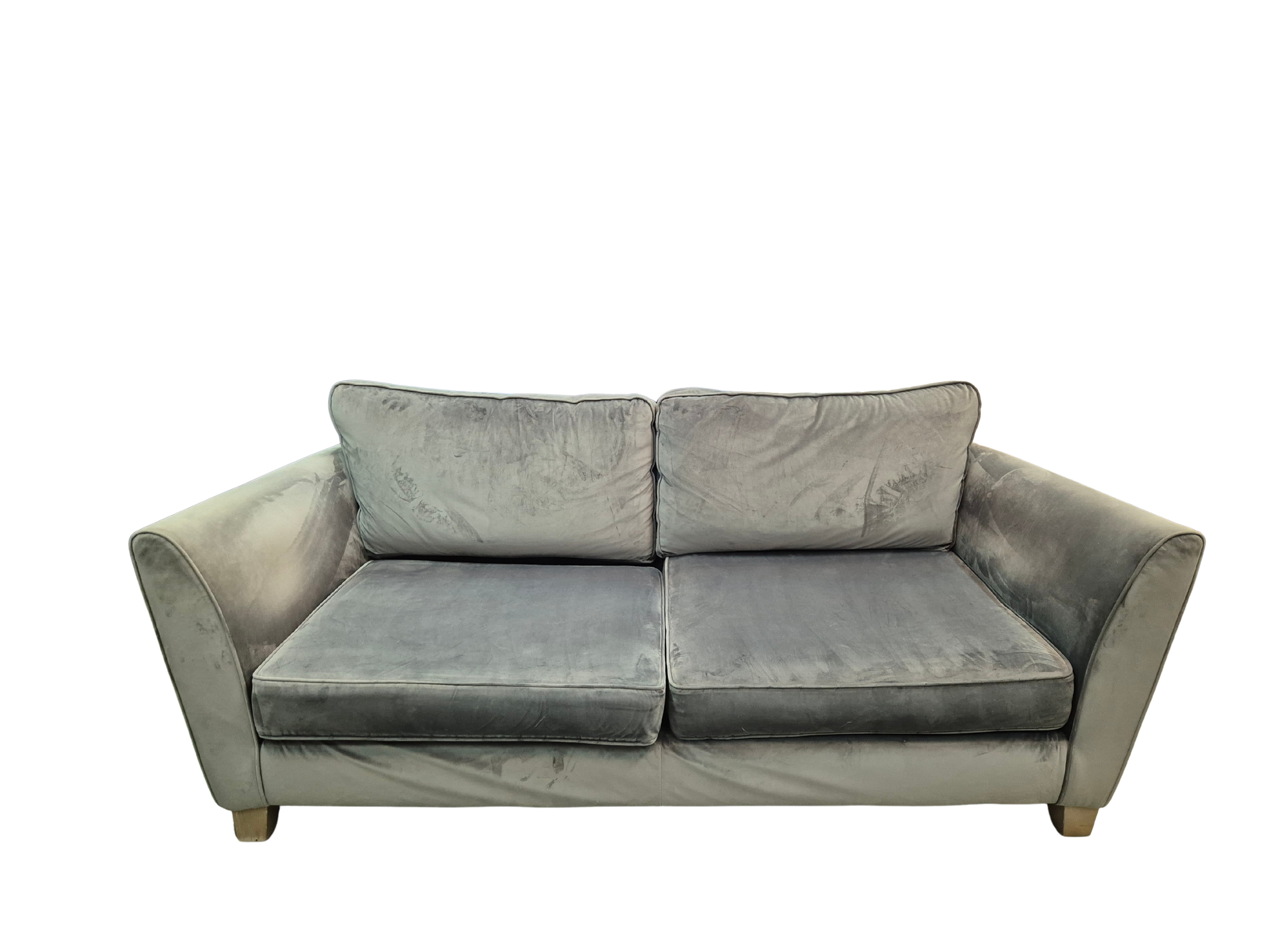 Sofology Canterbury Grey Velvet 3 Seater