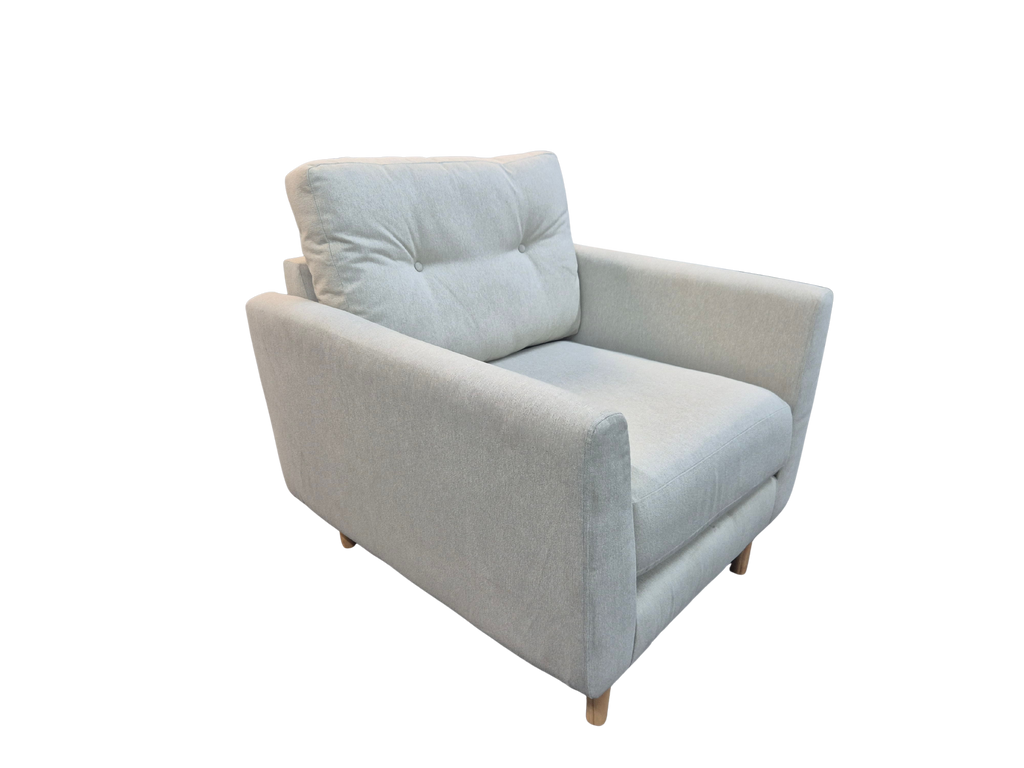 Oak Furnitureland Evie Rosa Sand Fabric Armchair