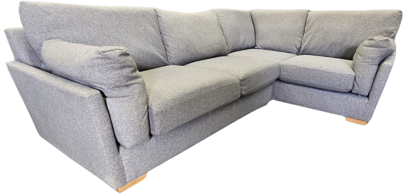 Mid Grey Tweedy Blend Next Delamere Corner Sofa