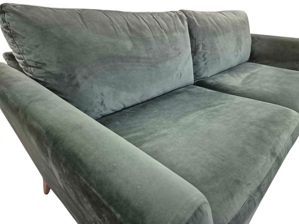 DFS Libby Green Velvet 3-Seater Sofa