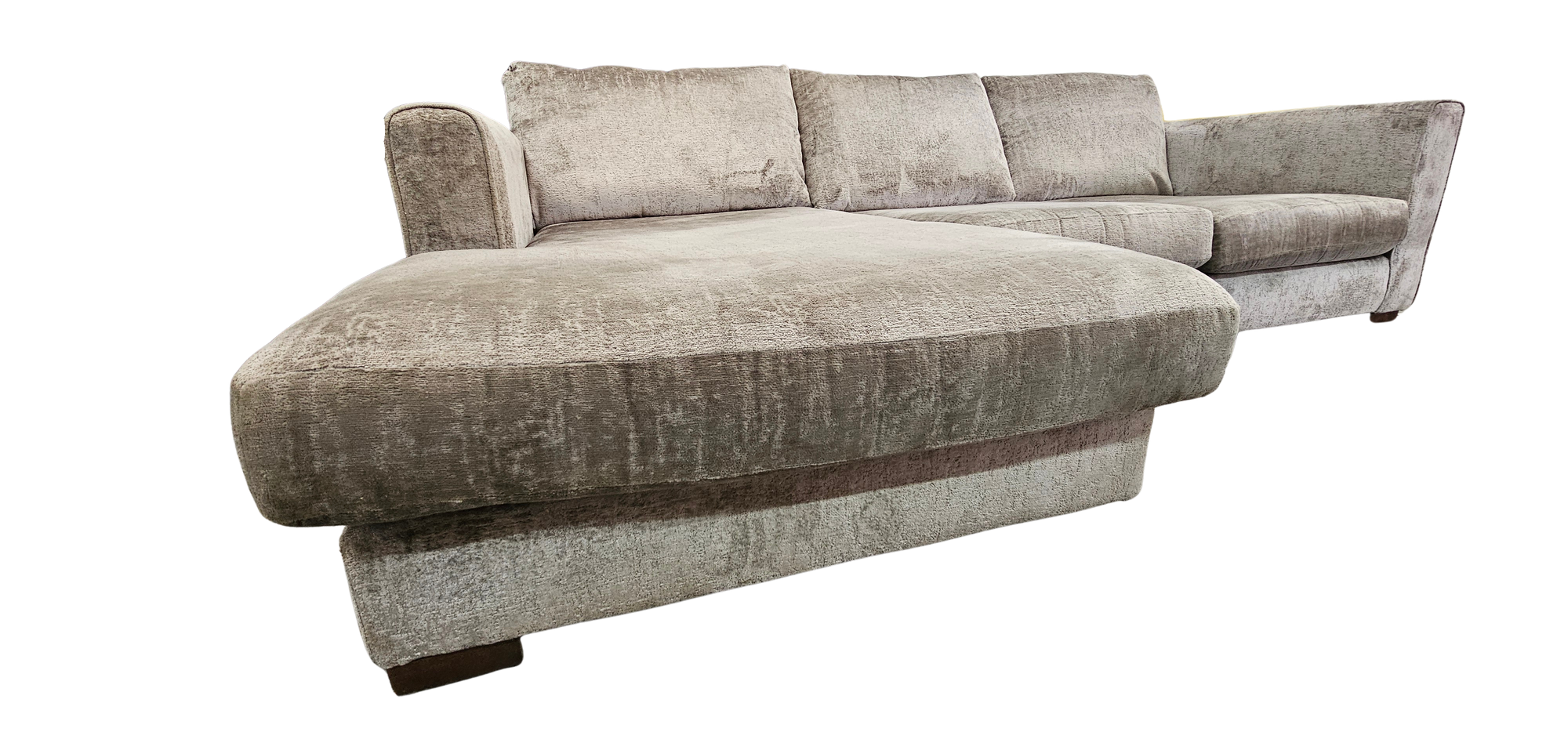 Sofology Majestica Corner Sofa – Silver/Grey Chenille