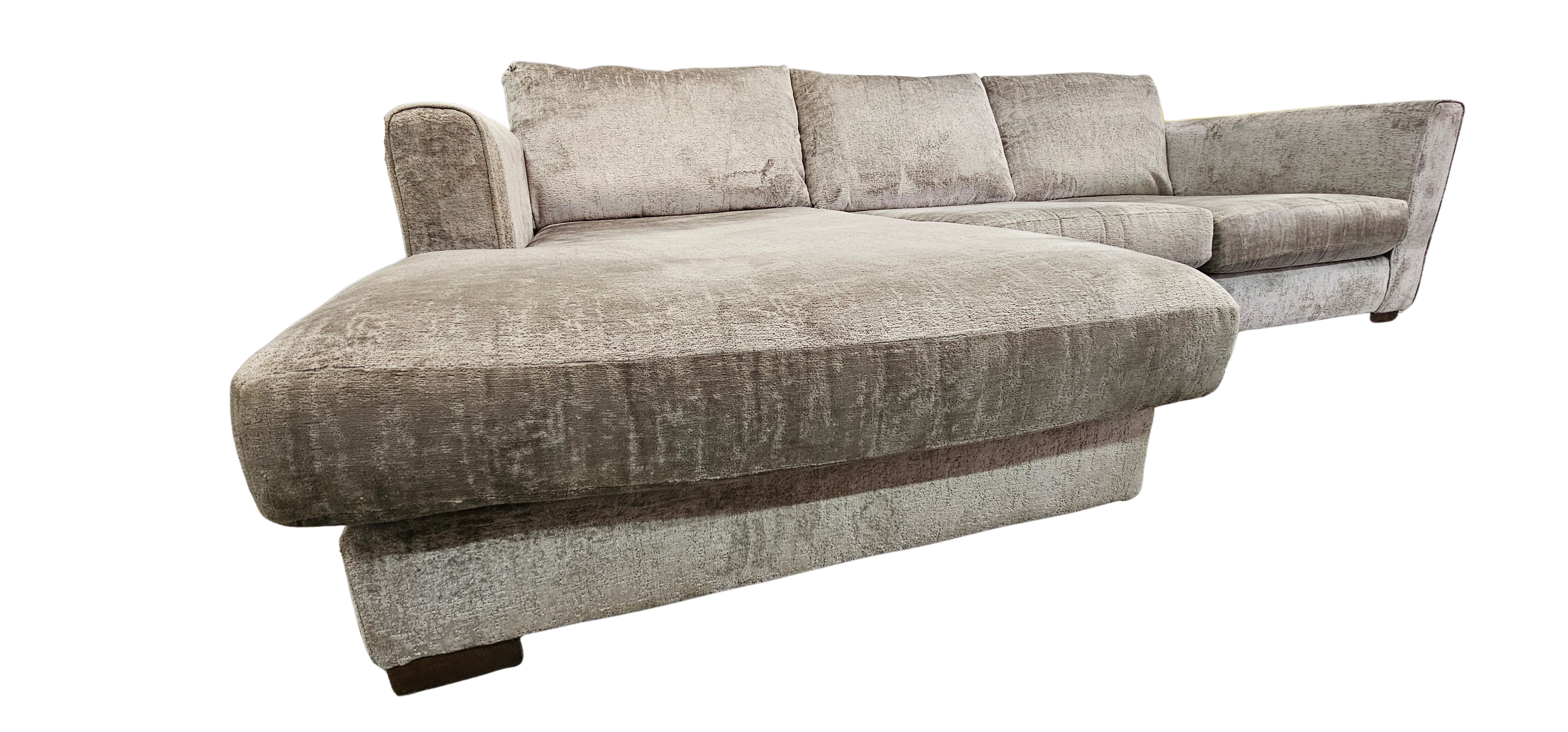 Sofology Majestica Corner Sofa – Silver/Grey Chenille