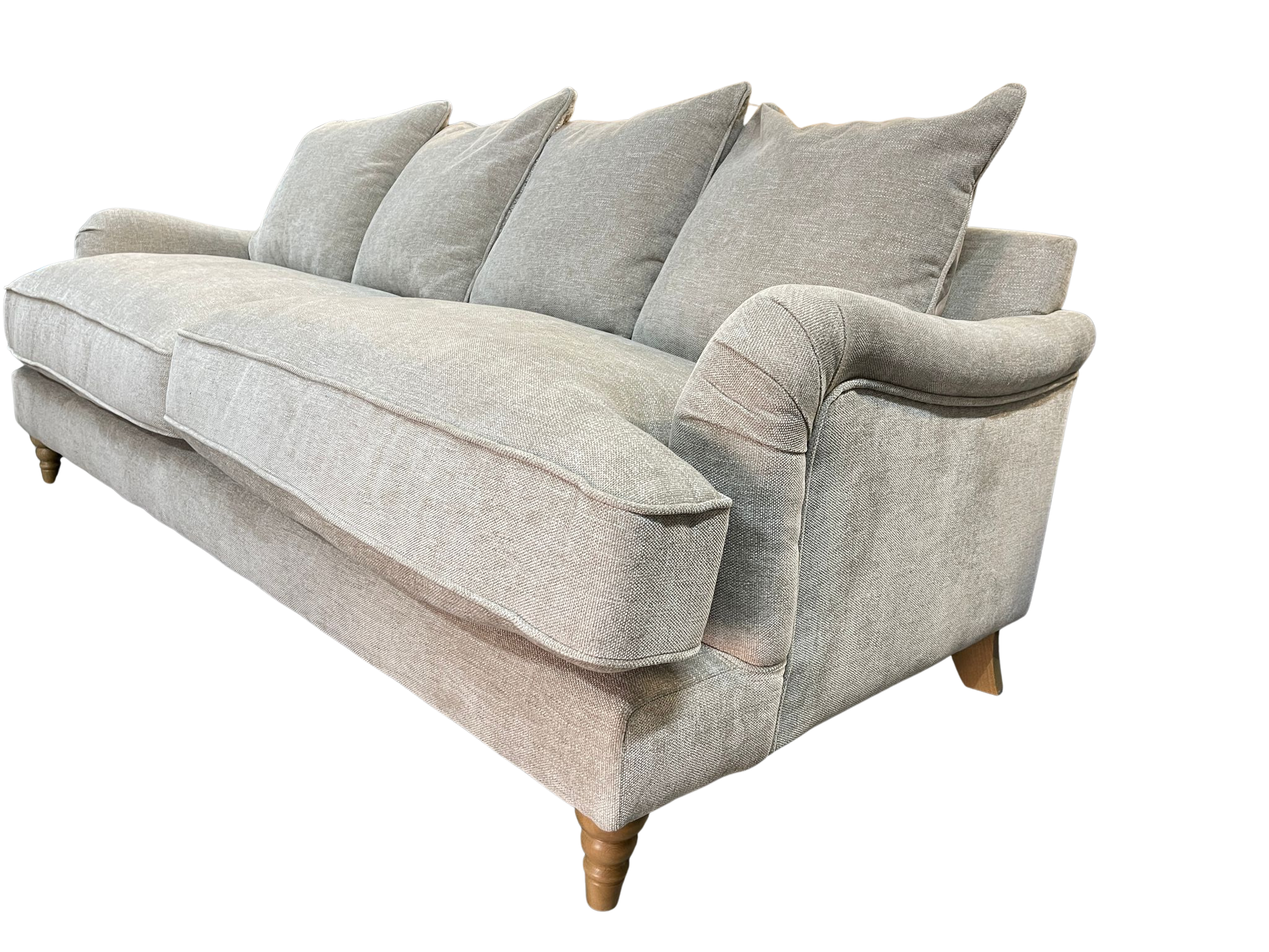 Oak Furniture Land Eloise Pillow Back Natural Marlan 4 Seater Sofa