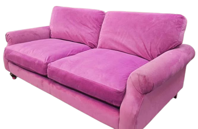 DFS Joules Cambridge 3-Seater Sofa – Magenta Pink Velvet
