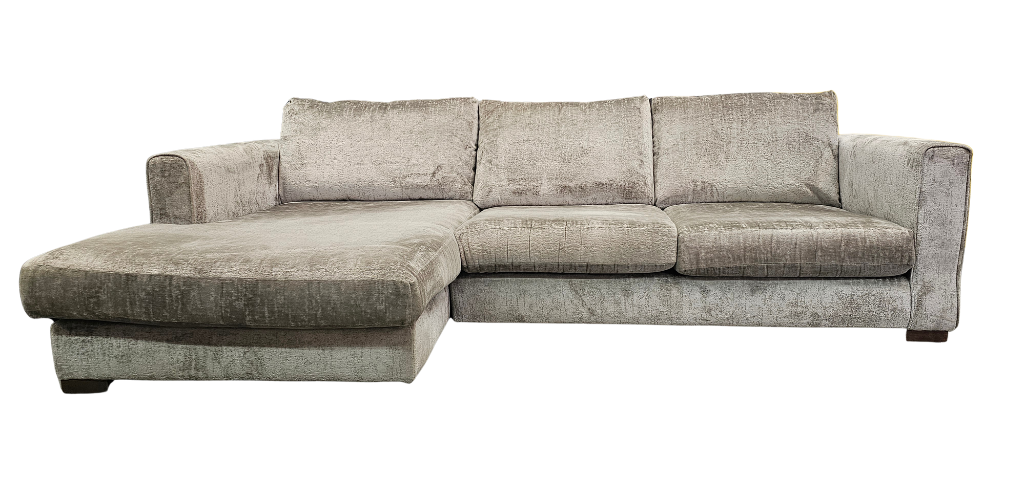 Sofology Majestica Corner Sofa – Silver/Grey Chenille