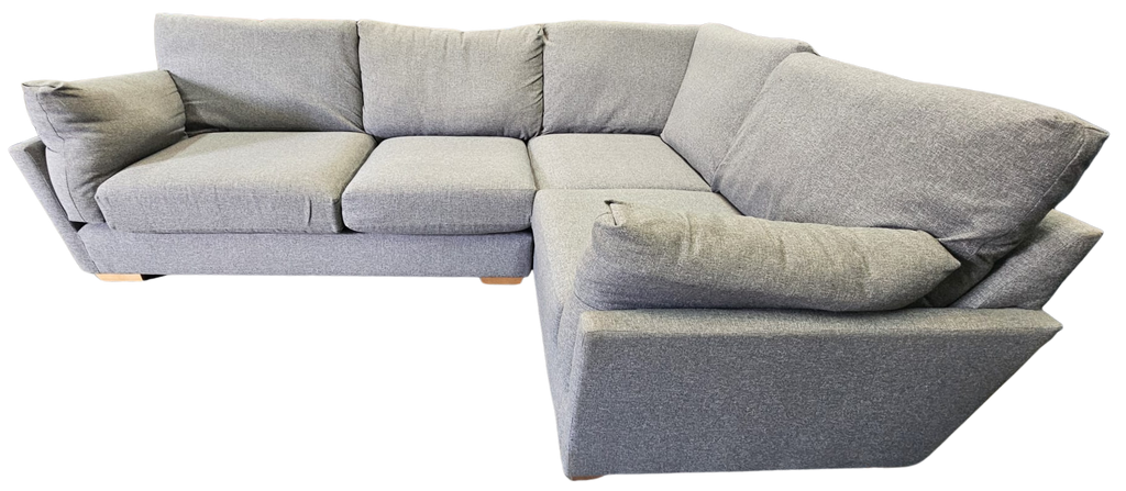 Mid Grey Tweedy Blend Next Delamere Corner Sofa