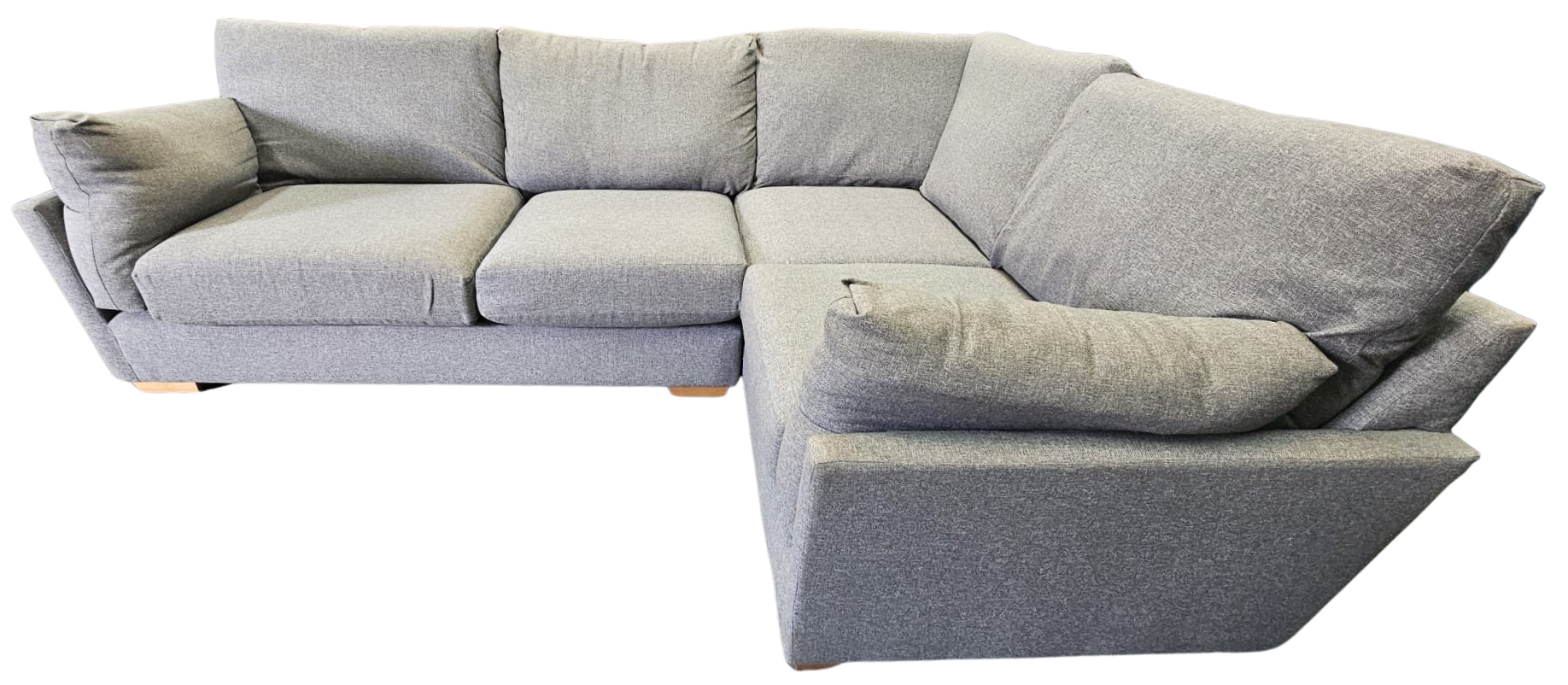 Mid Grey Tweedy Blend Next Delamere Corner Sofa