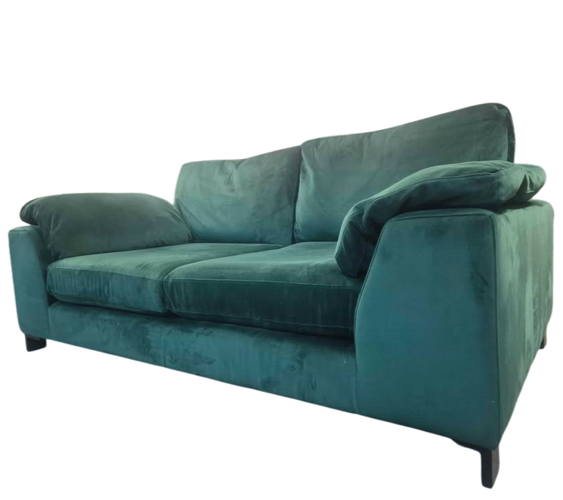 DFS Euphoria Sensual Velvet 2-Seater Sofa – Forest Green