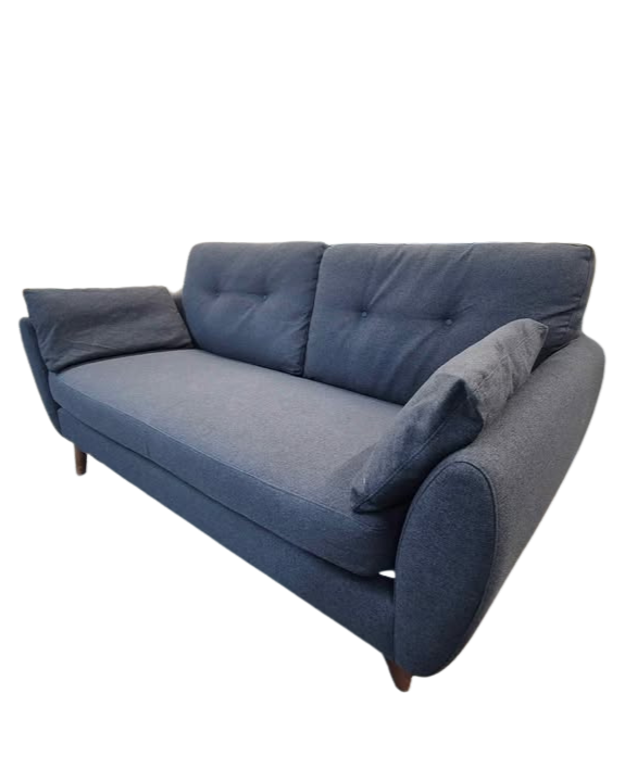 Next Wilson Dark Navy Large Buttoned Back Sofa