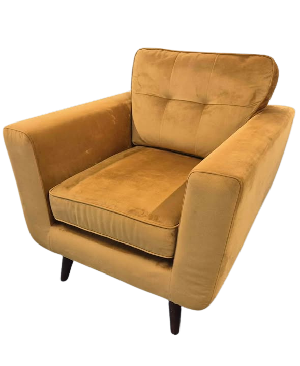 DFS Penny Sensual Velvet Orange Chair