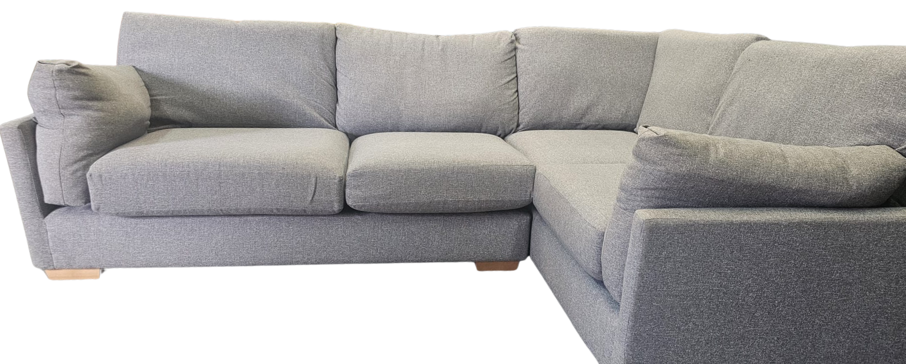 Mid Grey Tweedy Blend Next Delamere Corner Sofa