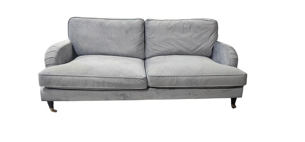 Grey Velvet 3 Seater