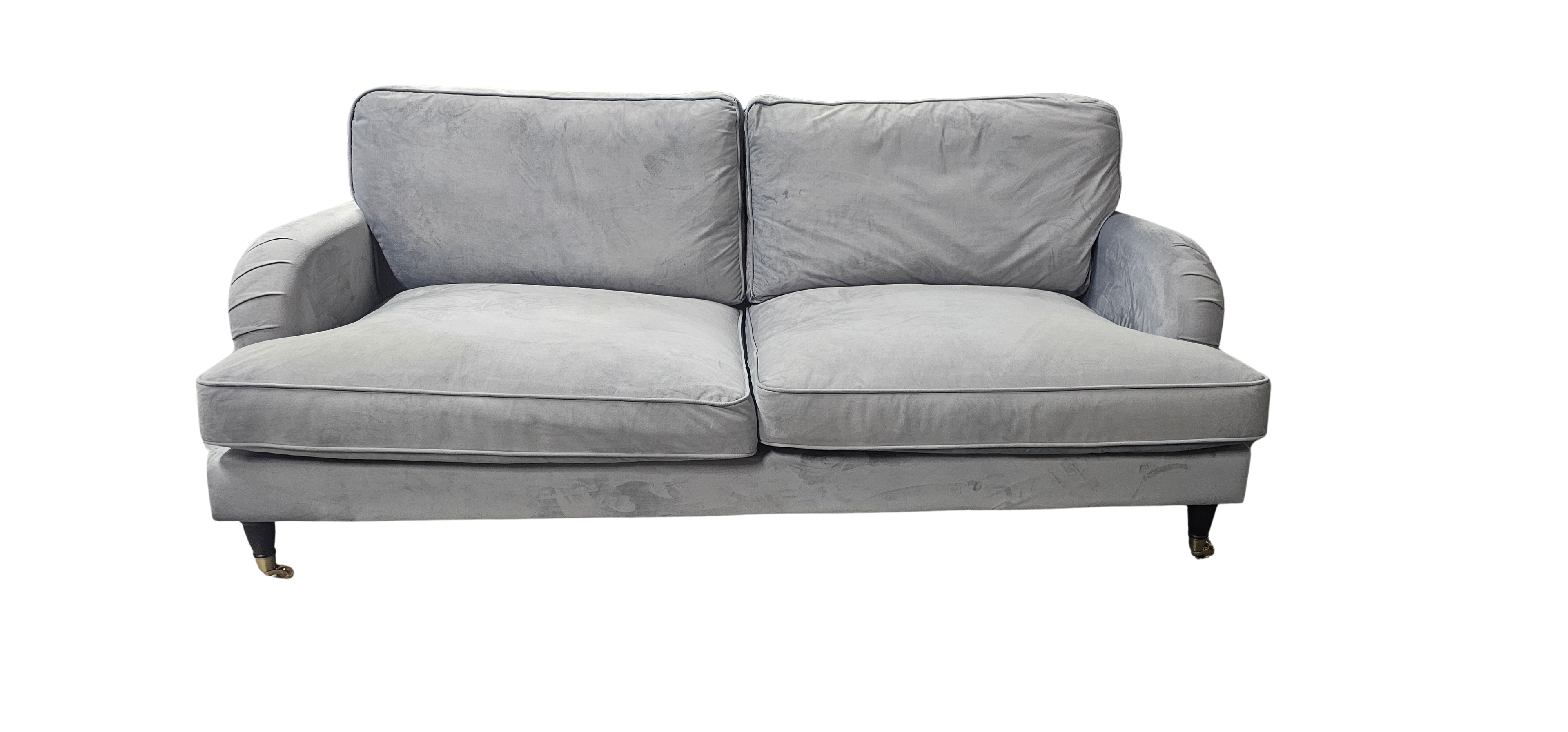 Grey Velvet 3 Seater