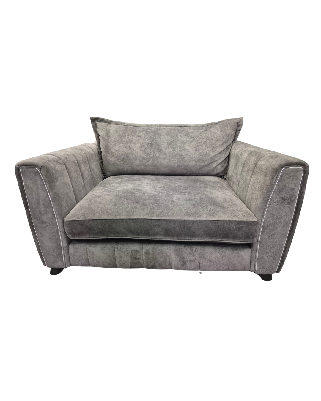 DFS Formal Back Charcoal Metallic Combination Cherished Cuddle Chair