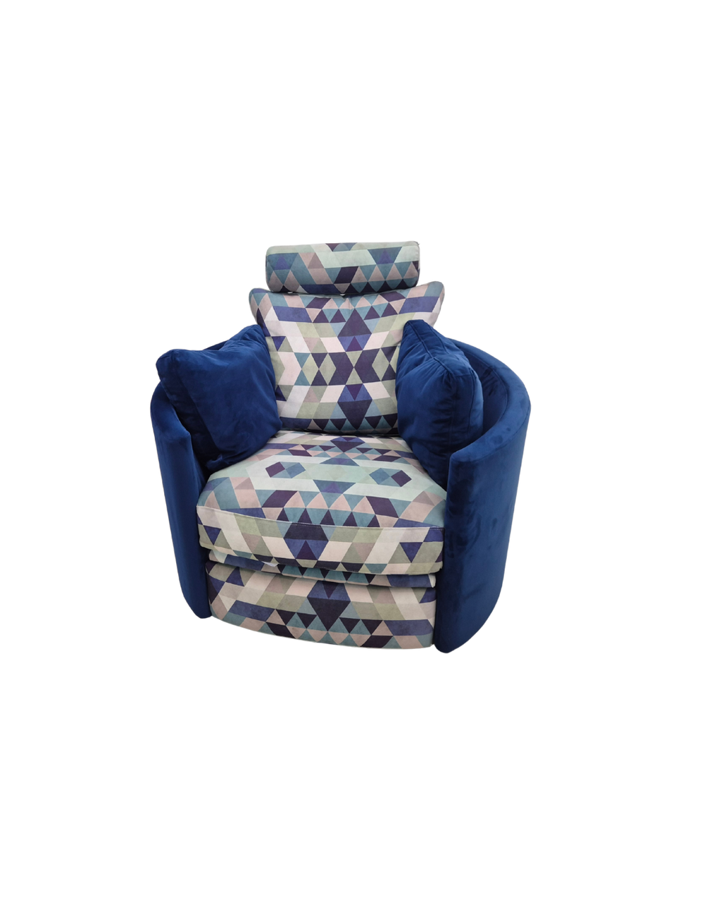 Cookes Navy Velvet Moon Armchair