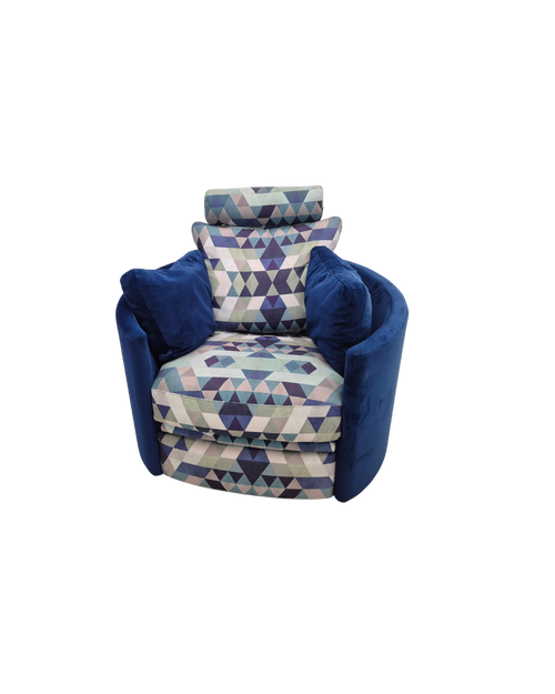 Cookes Navy Velvet Moon Armchair