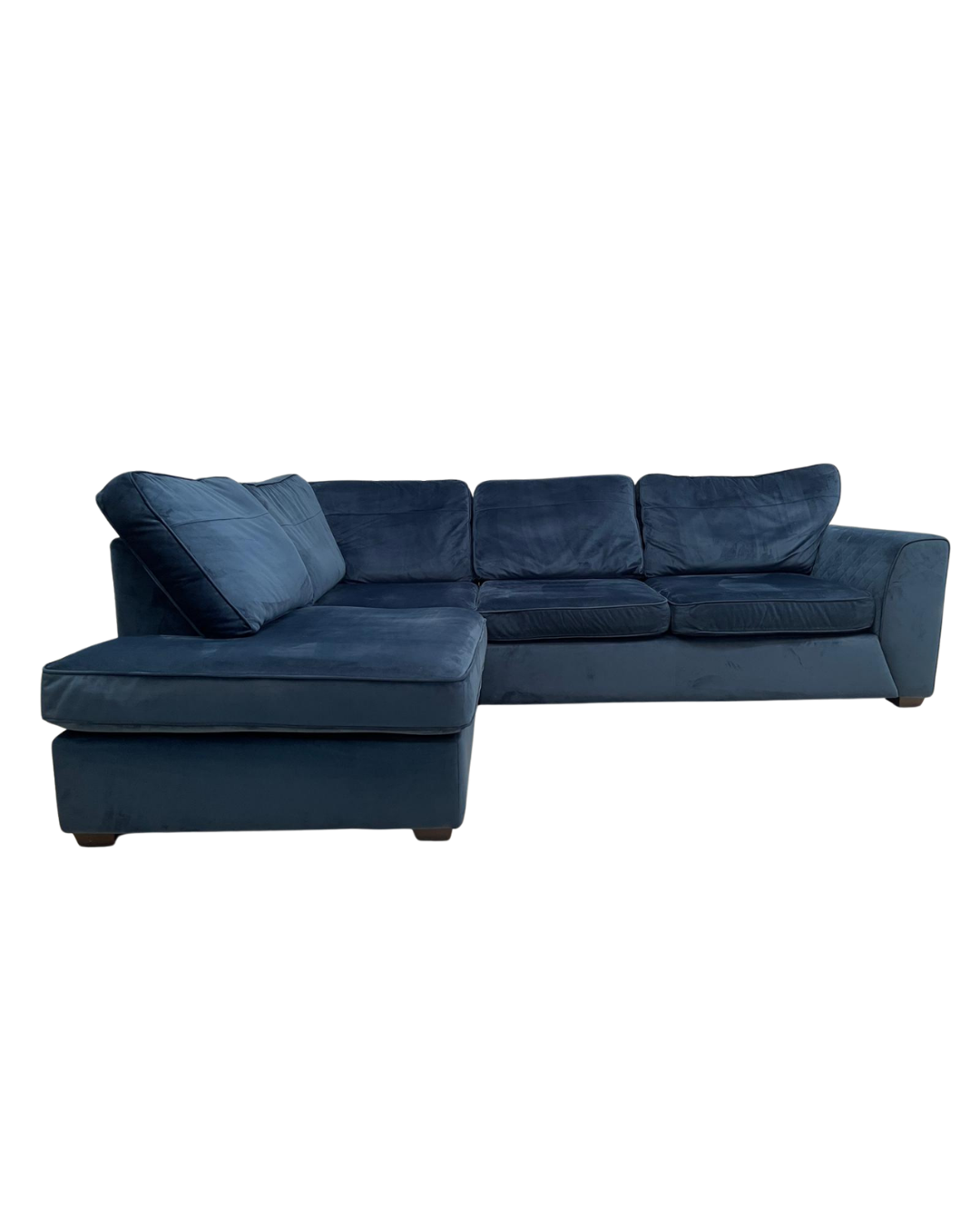 Dfs Orka Royal Blue Sensual Velvet Corner Sofa