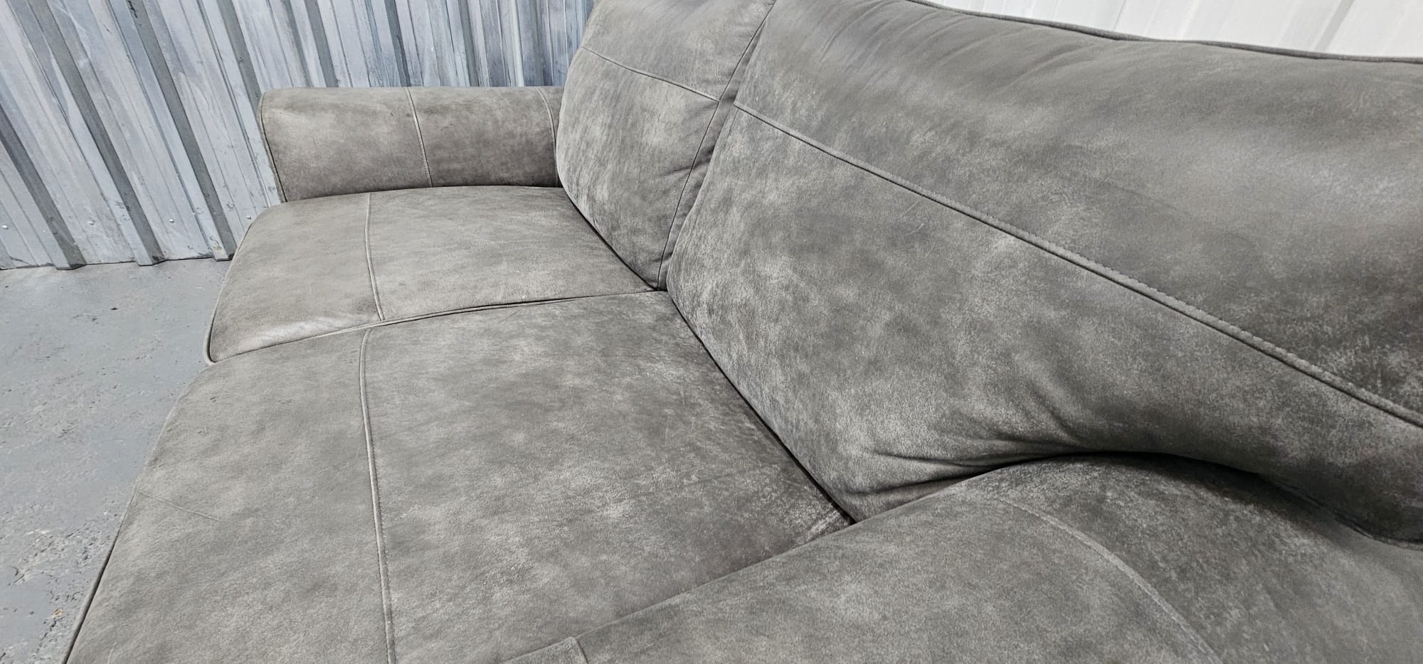 Grey Distressed Leather Next Michigan 2 Seater.