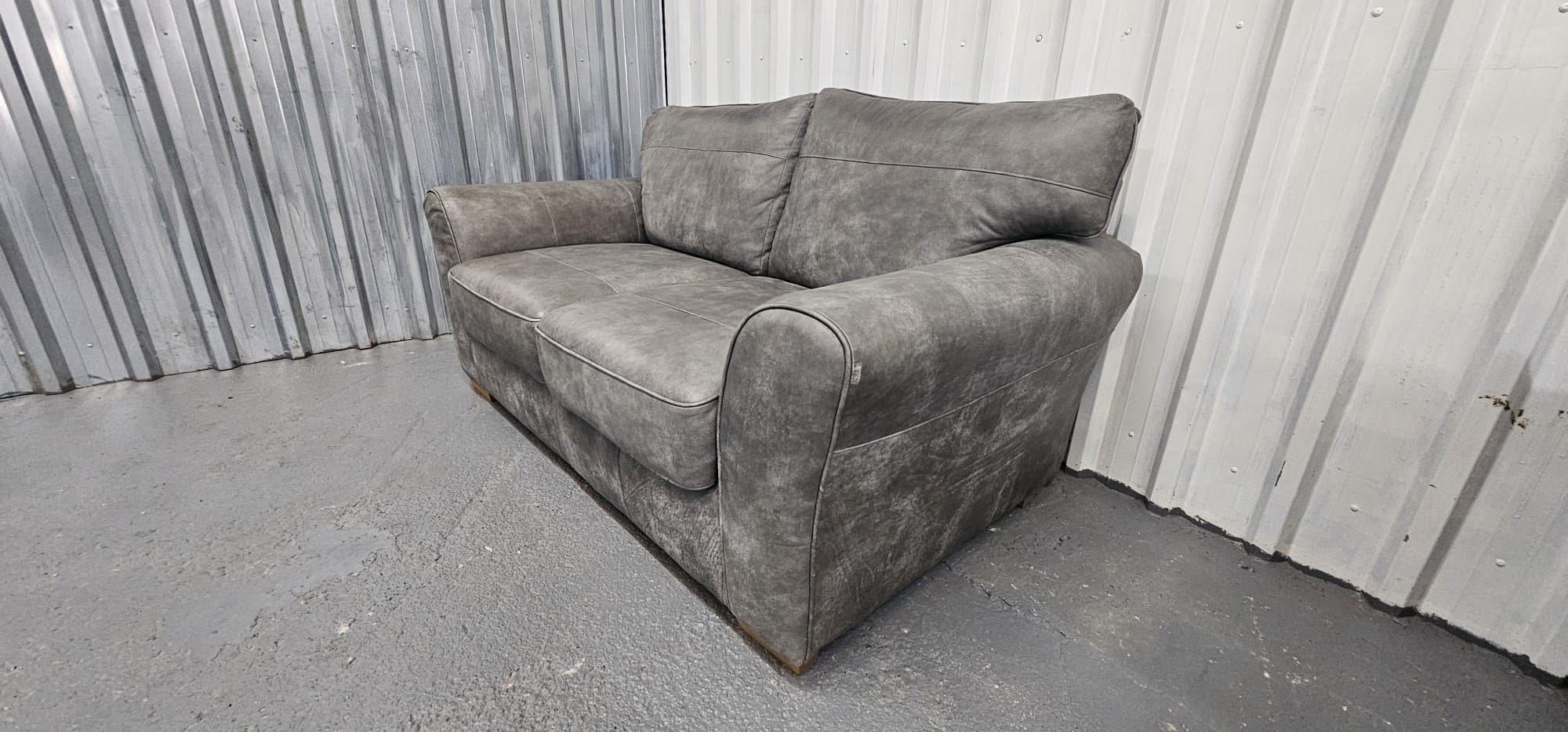 Grey Distressed Leather Next Michigan 2 Seater.