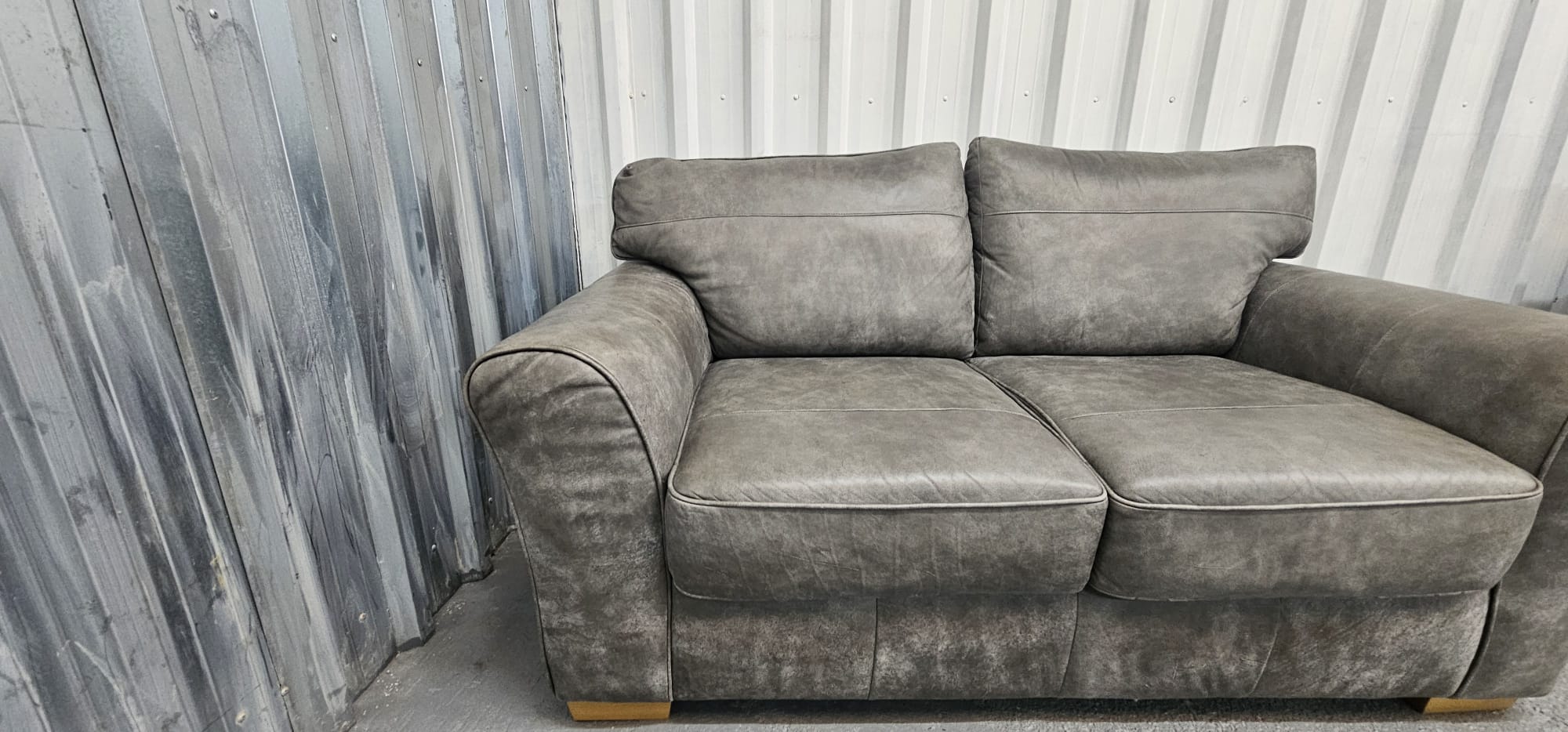 Grey Distressed Leather Next Michigan 2 Seater.