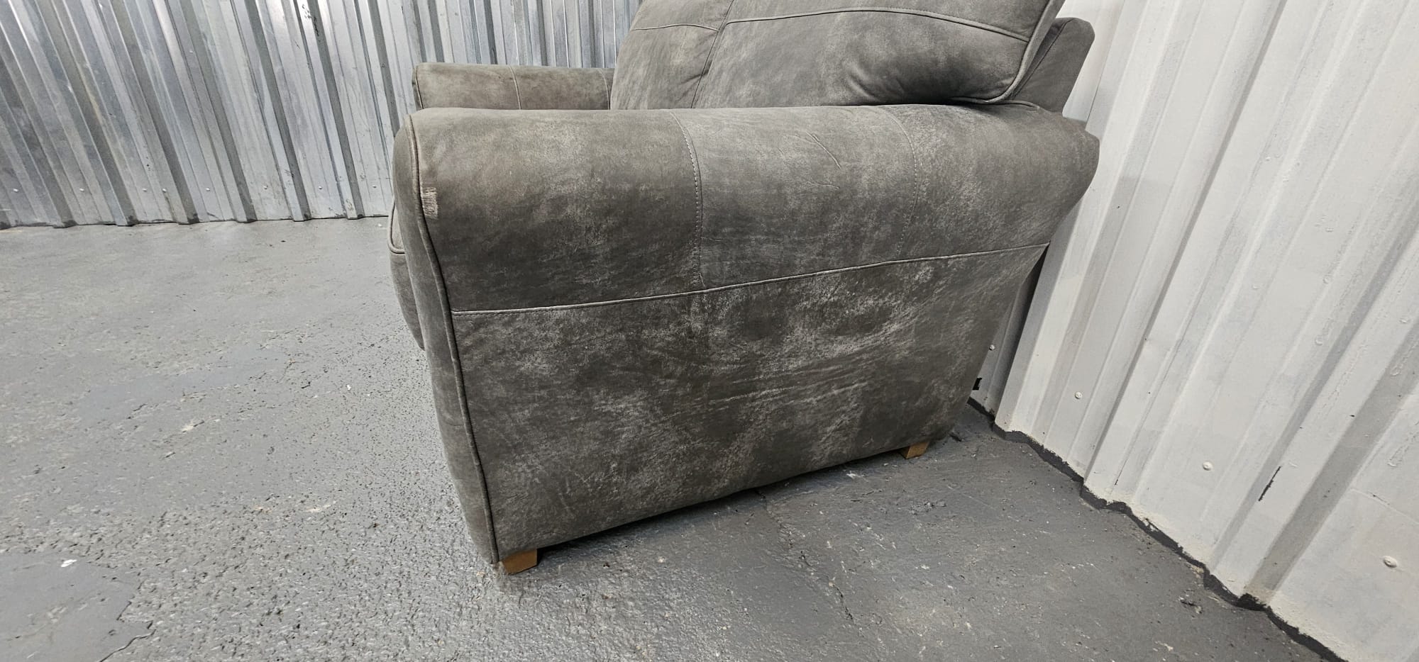 Grey Distressed Leather Next Michigan 2 Seater.