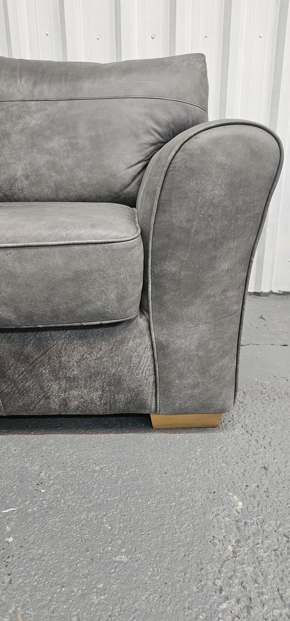 Grey Distressed Leather Next Michigan 2 Seater.
