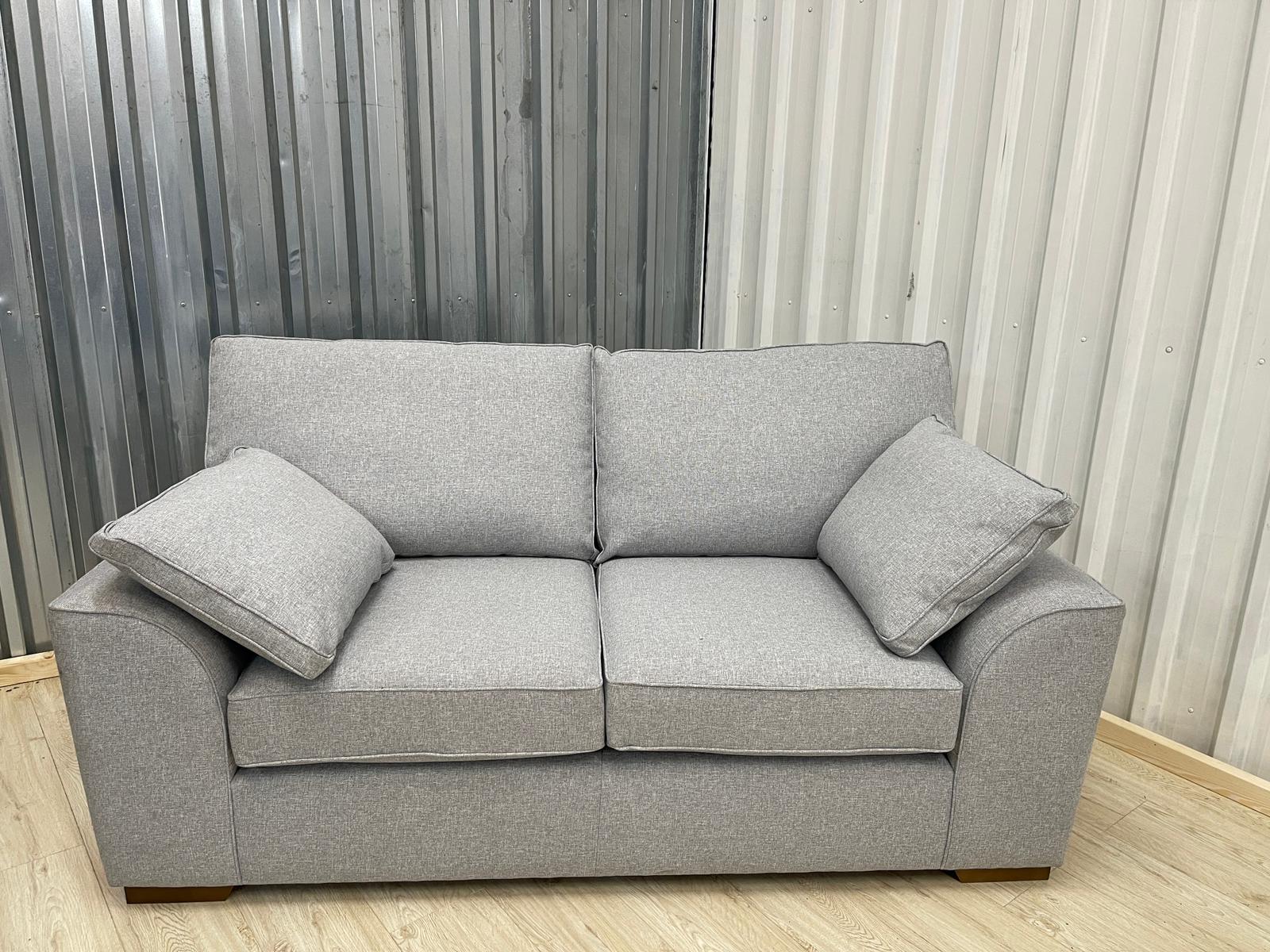 Next Stamford Tweedy Blend Light Silver 2 Seater