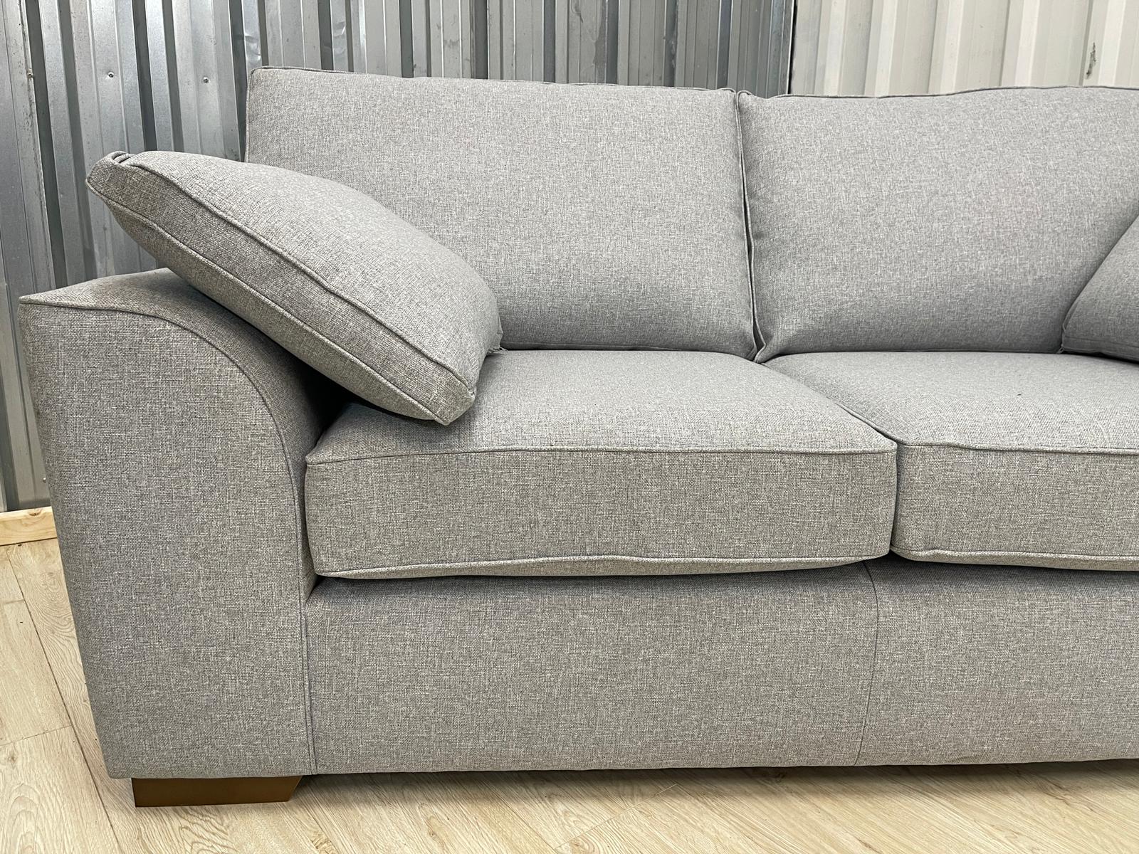 Next Stamford Tweedy Blend Light Silver 2 Seater