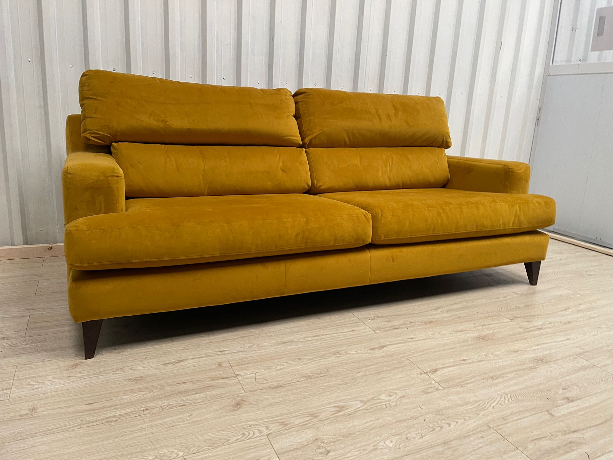 Lounge & Co Romily Yellow Velvet 4 Seater