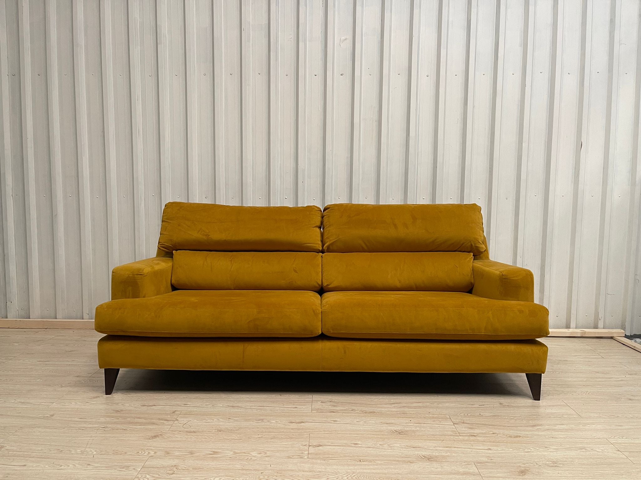Lounge & Co Romily Yellow Velvet 4 Seater