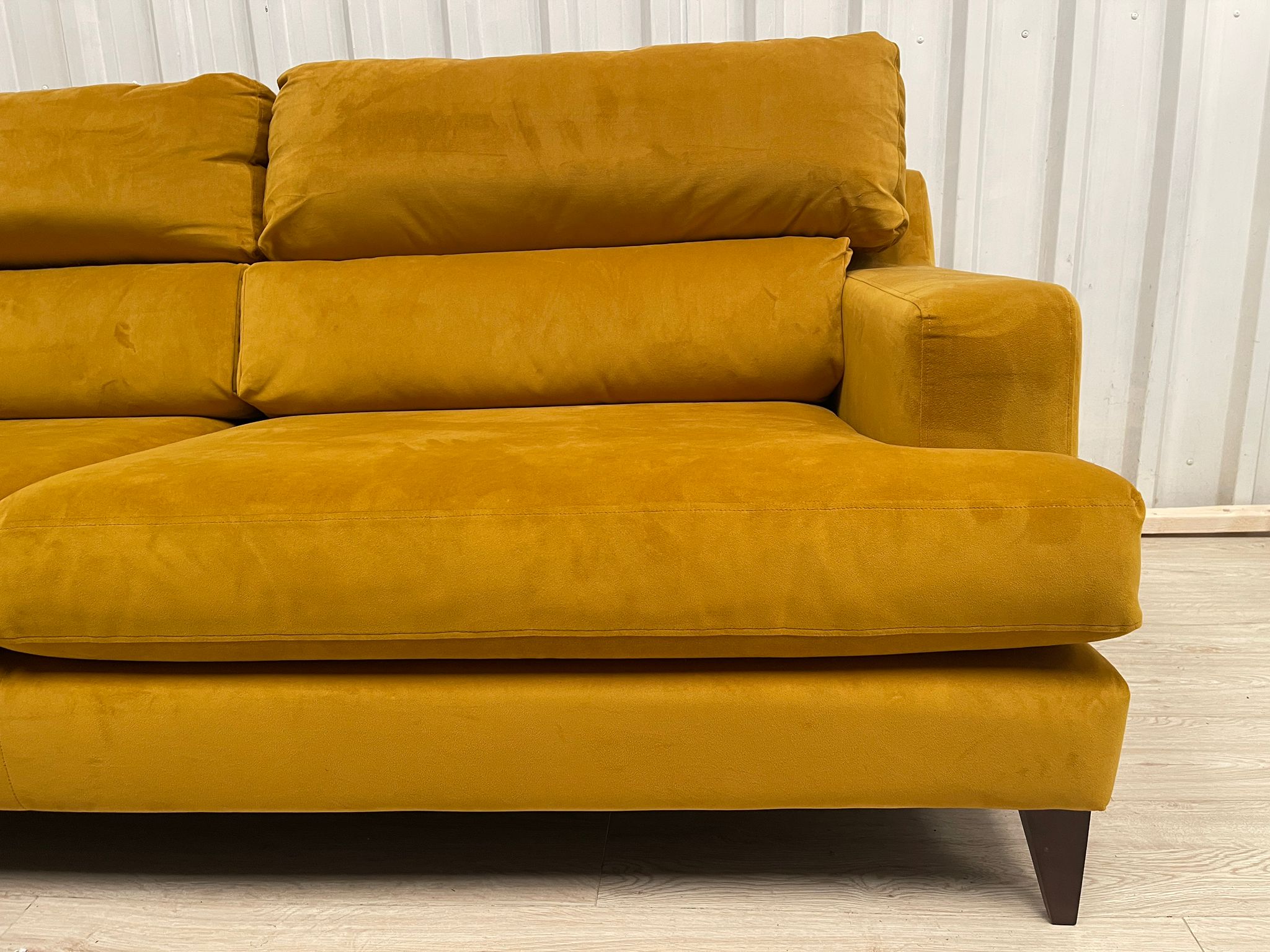 Lounge & Co Romily Yellow Velvet 4 Seater