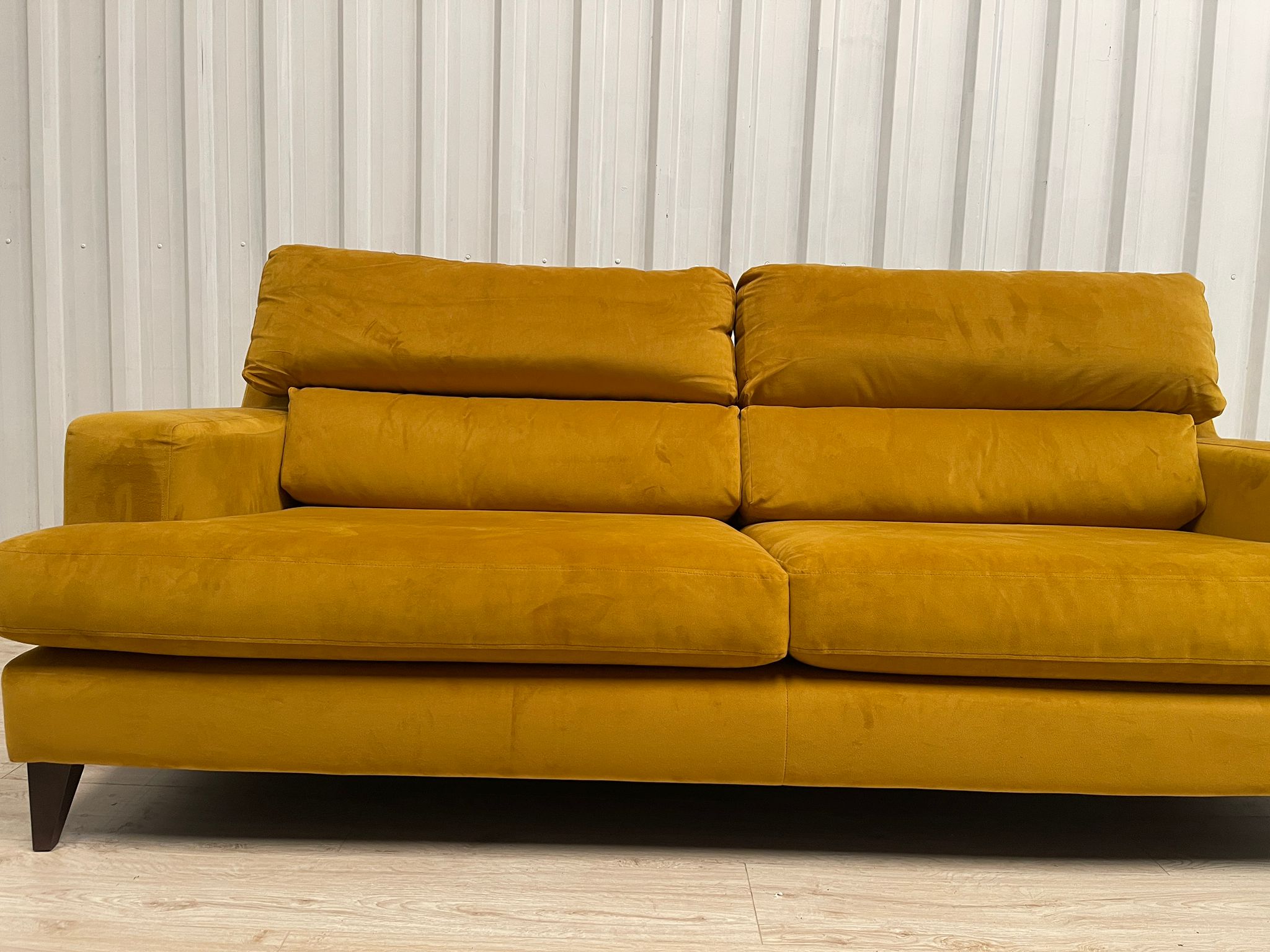 Lounge & Co Romily Yellow Velvet 4 Seater