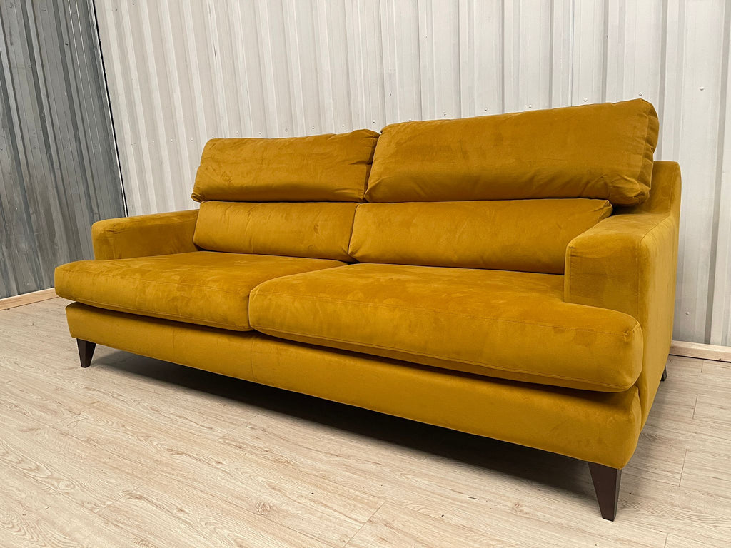 Lounge & Co Romily Yellow Velvet 4 Seater