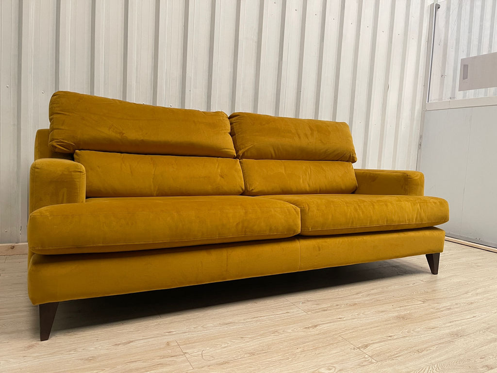 Lounge & Co Romily Yellow Velvet 4 Seater