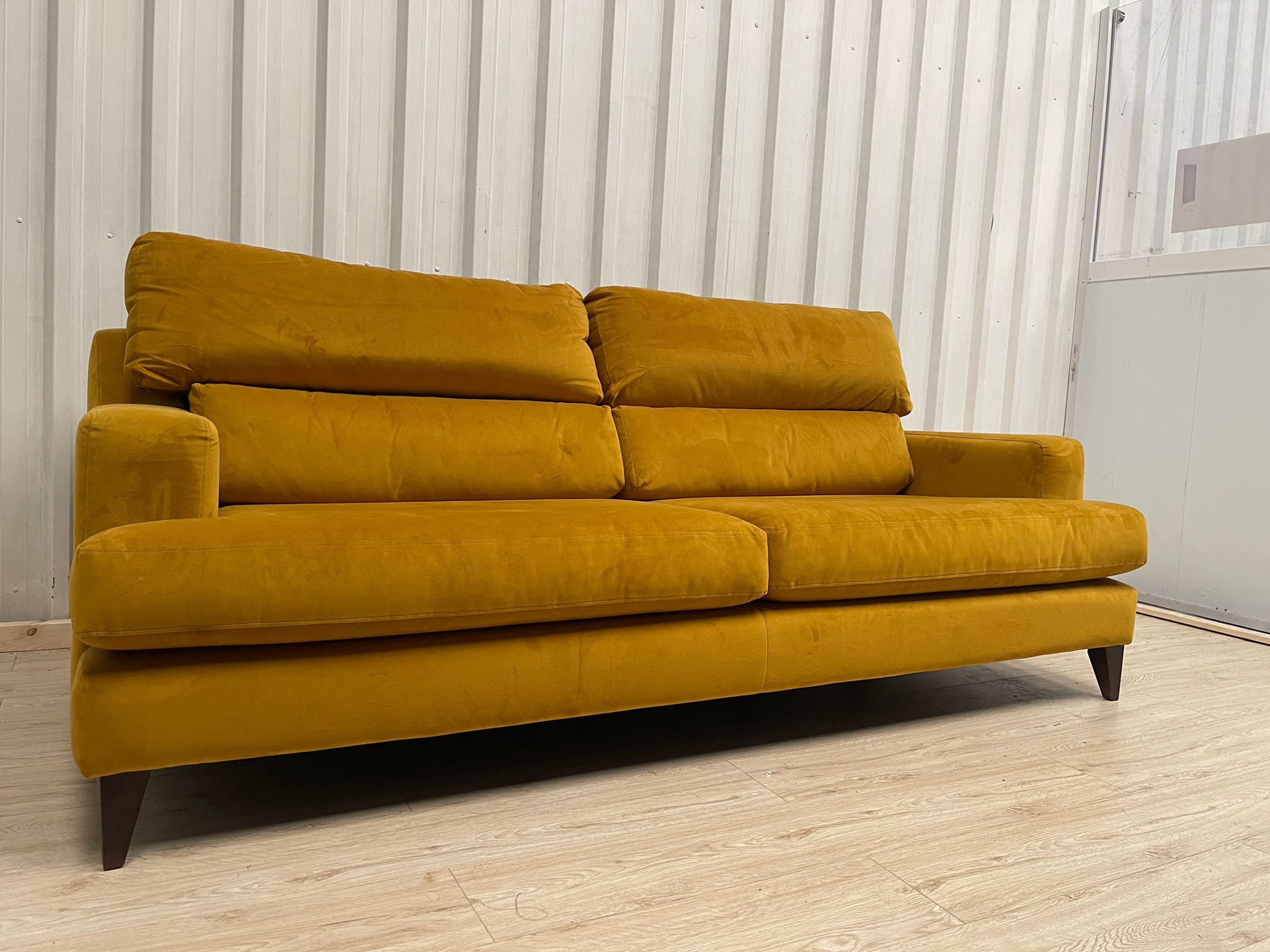 Lounge & Co Romily Yellow Velvet 4 Seater