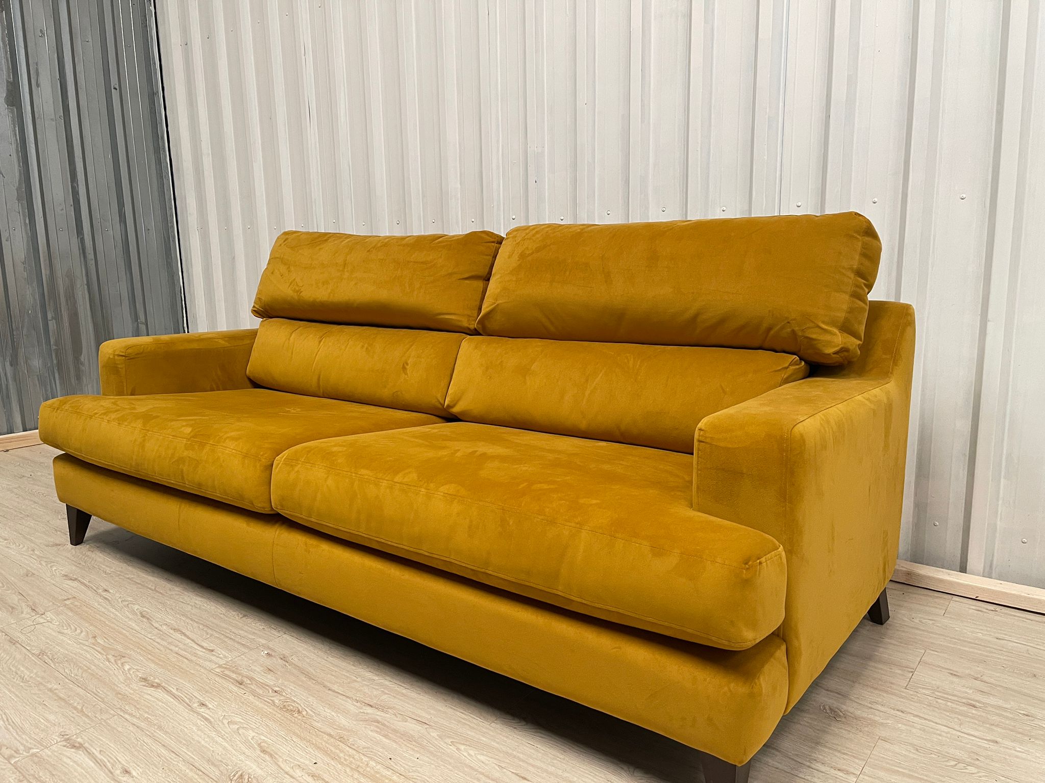 Lounge & Co Romily Yellow Velvet 4 Seater