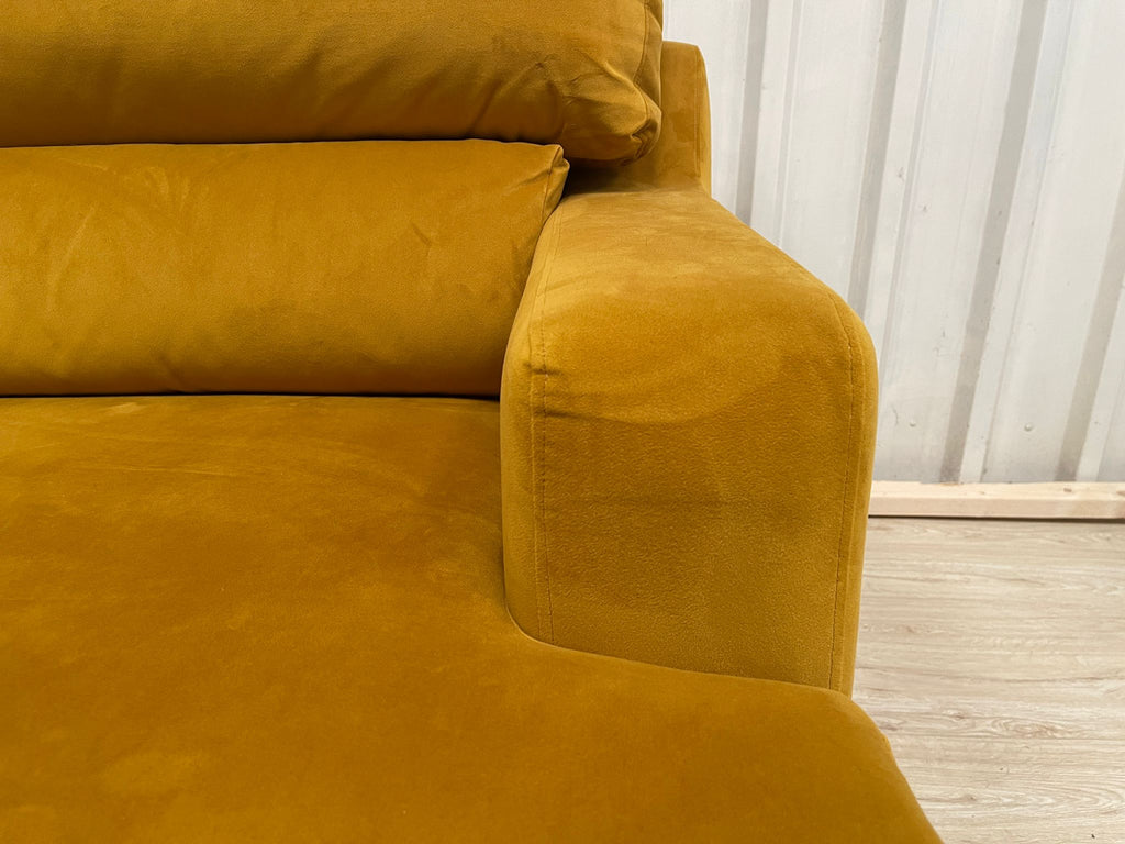 Lounge & Co Romily Yellow Velvet 4 Seater