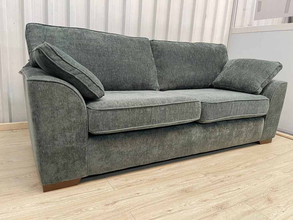 Next Stamford Chunky Chenille Light Teal Green 3 Seater