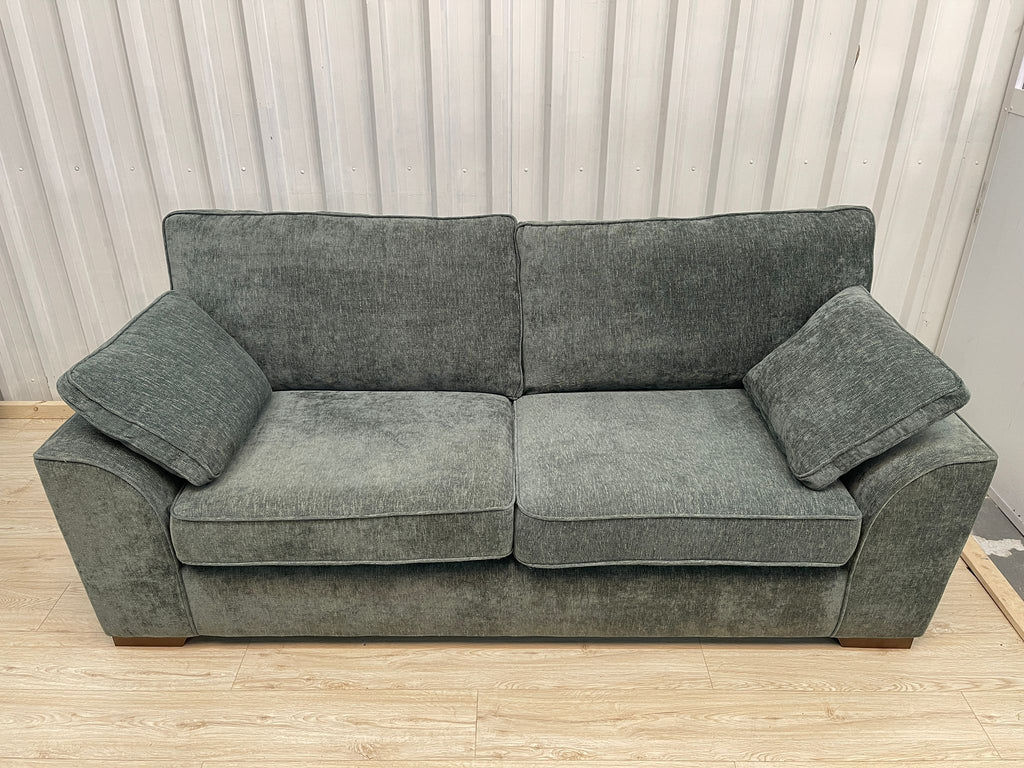 Next Stamford Chunky Chenille Light Teal Green 3 Seater