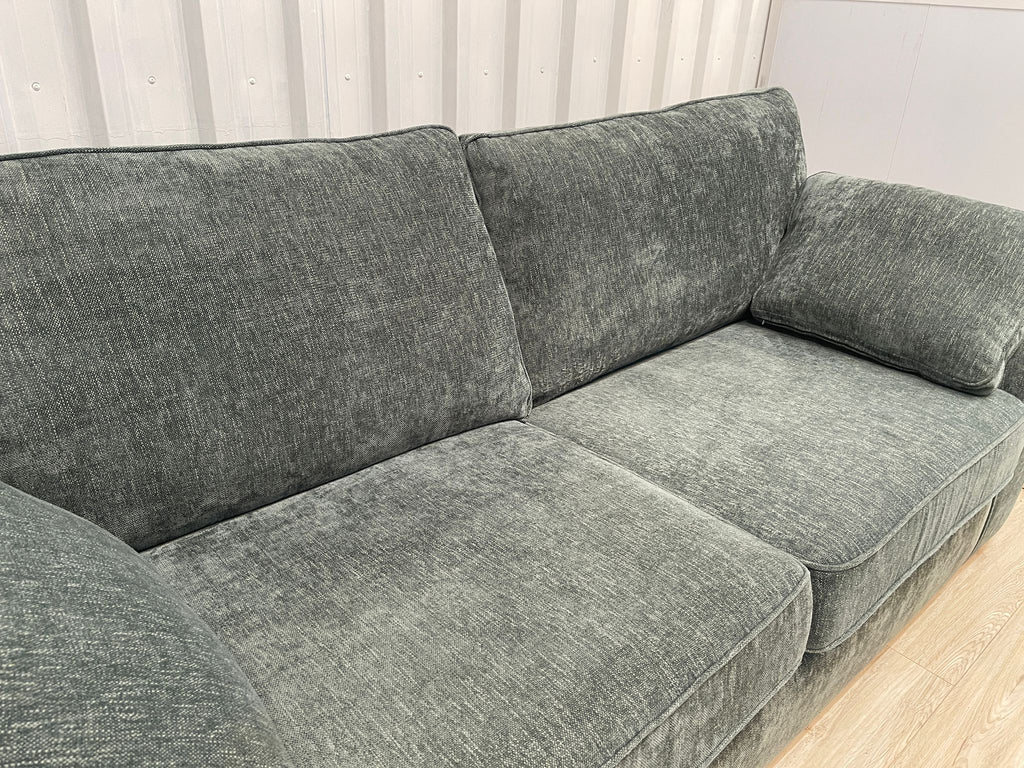 Next Stamford Chunky Chenille Light Teal Green 3 Seater