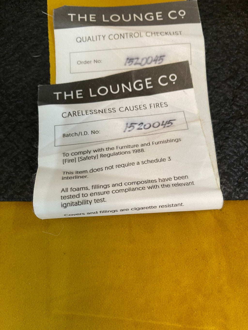 Lounge & Co Romily Yellow Velvet 4 Seater