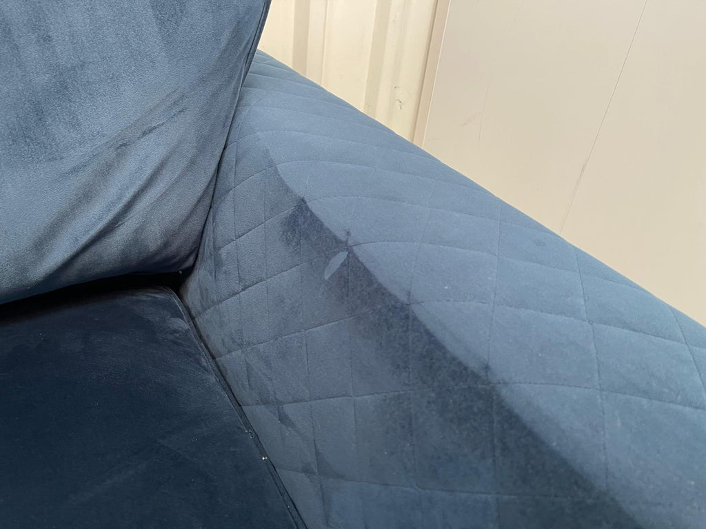 Dfs Orka Royal Blue Sensual Velvet Corner Sofa
