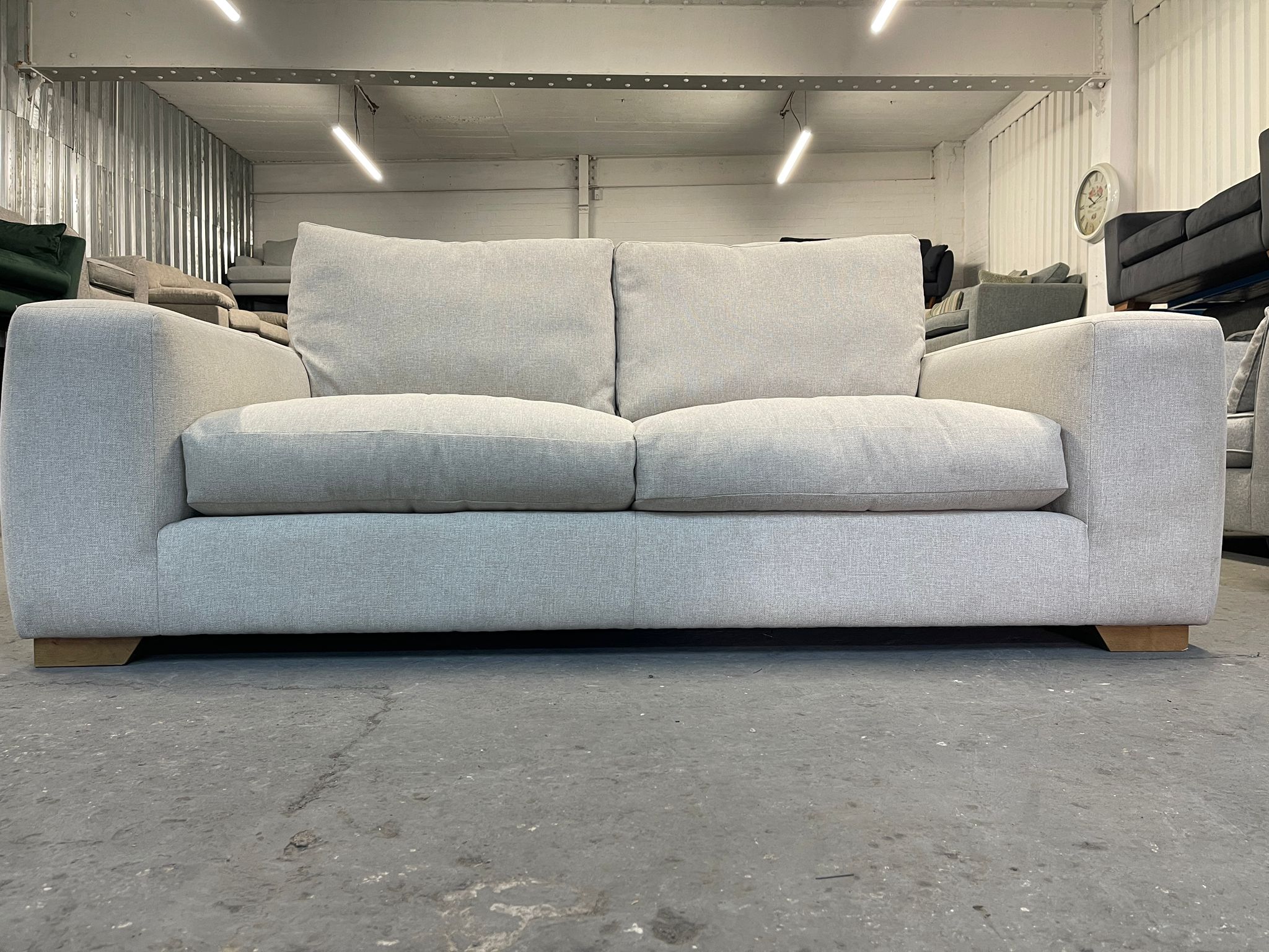 Next Houghton Tweedy Blend Oyster 3 Seater Small Sofa